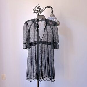 Sheer Free People Baby Doll Dress